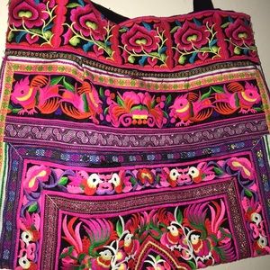 Embroidered Large Tote